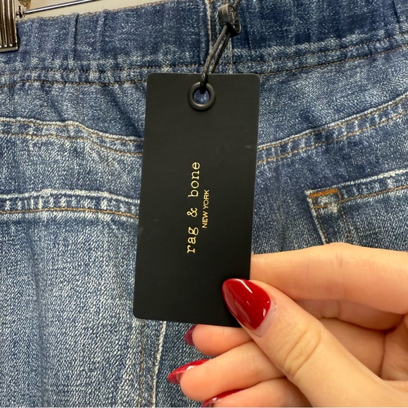 Rag & Bone Miramar Terry Wide-Leg Pant, Jean Looking Pants NWT - Picture 10 of 11